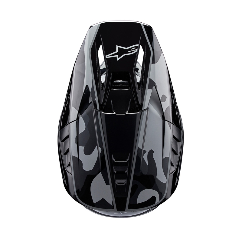 Alpinestars S-M5 Rover 2 motocross kypärä musta ja hopea