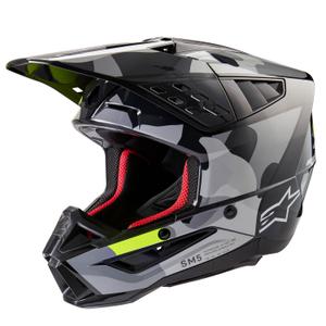 Alpinestars S-M5 Rover 2 motocross kypärä tummanharmaa-fluo keltainen