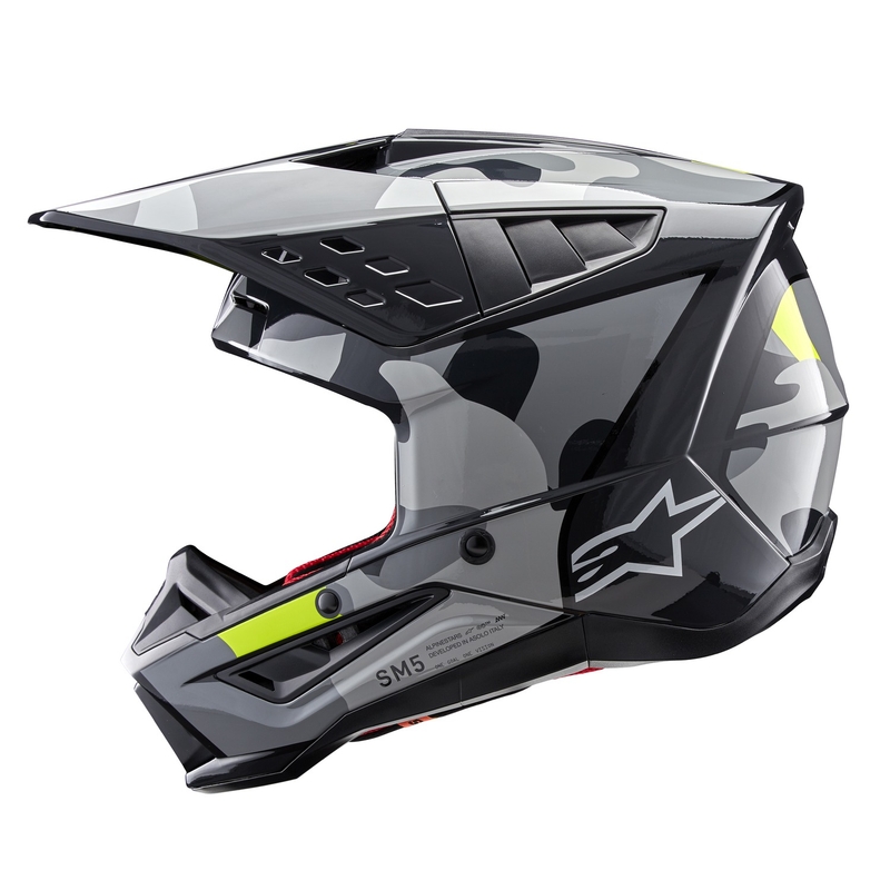 Alpinestars S-M5 Rover 2 motocross kypärä tummanharmaa-fluo keltainen