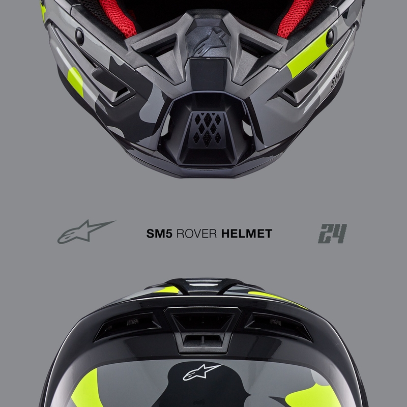 Alpinestars S-M5 Rover 2 motocross kypärä tummanharmaa-fluo keltainen