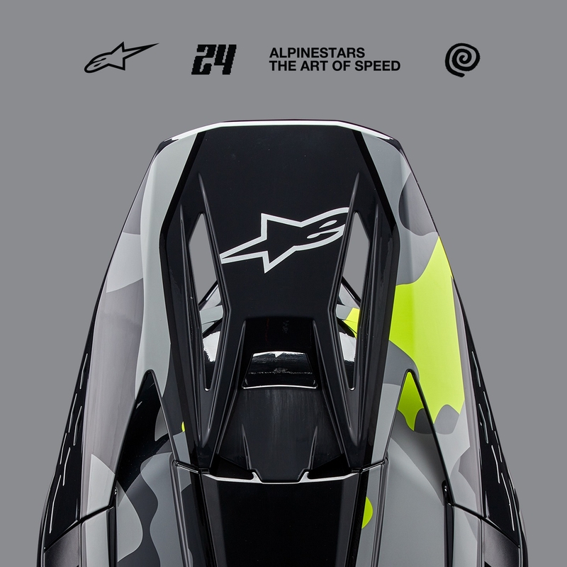 Alpinestars S-M5 Rover 2 motocross kypärä tummanharmaa-fluo keltainen