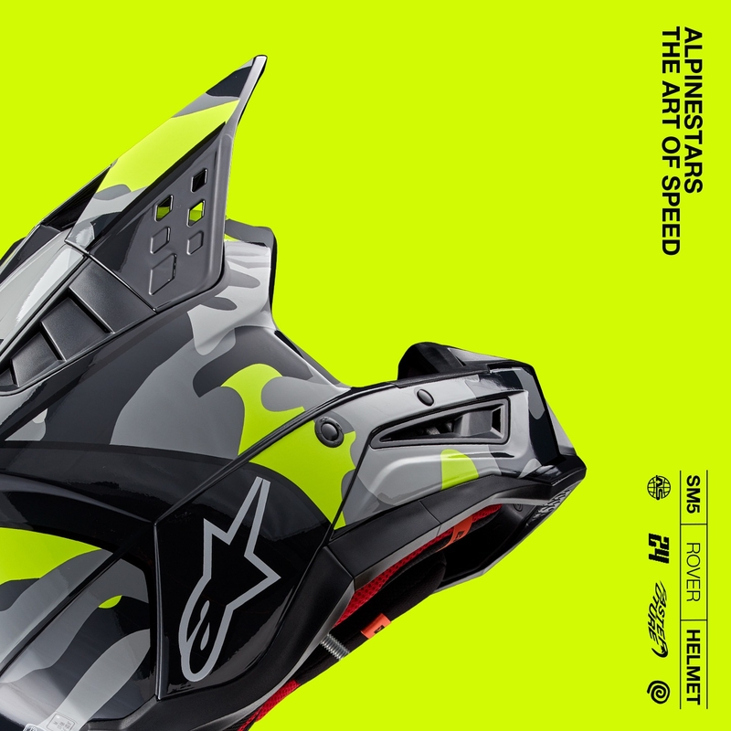 Alpinestars S-M5 Rover 2 motocross kypärä tummanharmaa-fluo keltainen