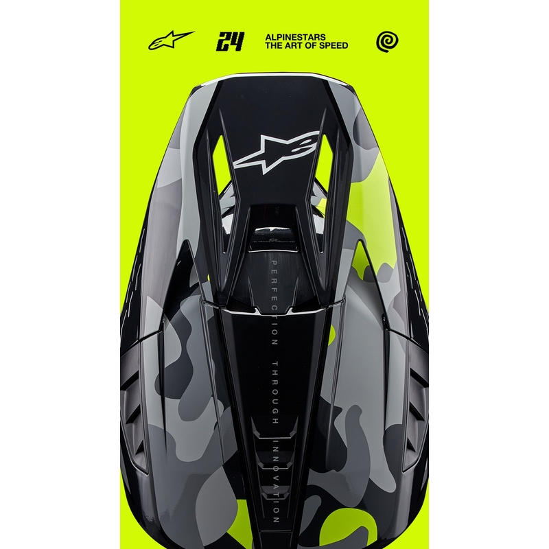 Alpinestars S-M5 Rover 2 motocross kypärä tummanharmaa-fluo keltainen