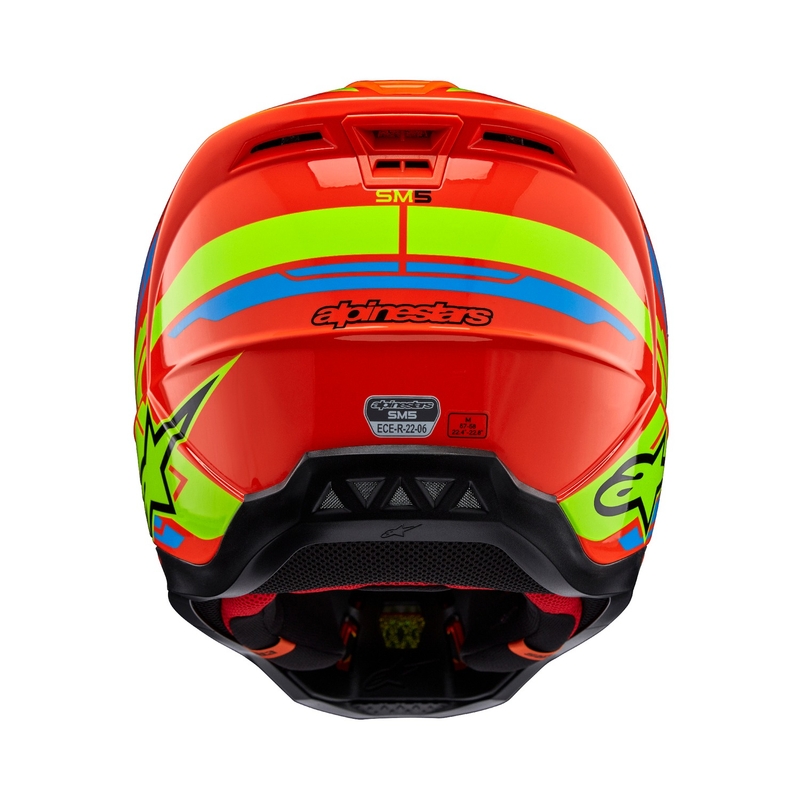Alpinestars S-M5 Action 2 fluo-oranssi-vaaleansininen-fluokeltainen motocross kypärä