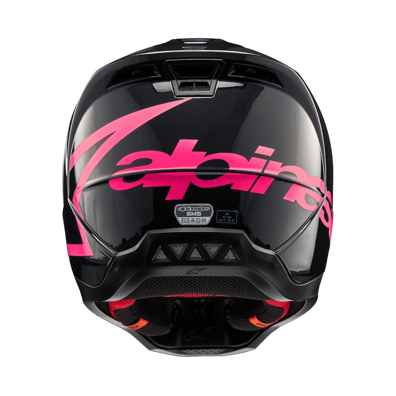 Alpinestars S-M5 Corp motocross kypärä musta ja vaaleanpunainen
