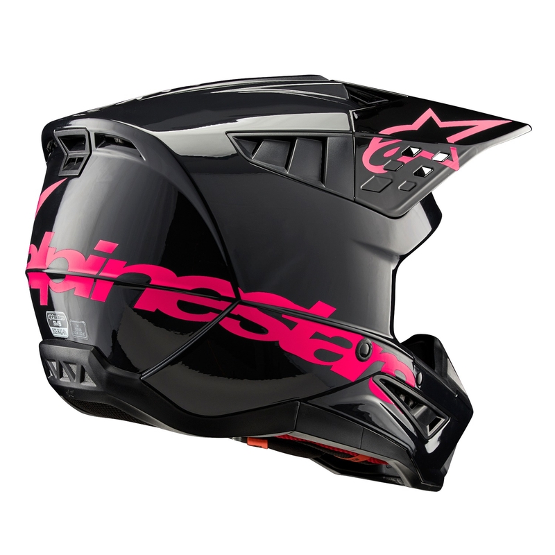 Alpinestars S-M5 Corp motocross kypärä musta ja vaaleanpunainen