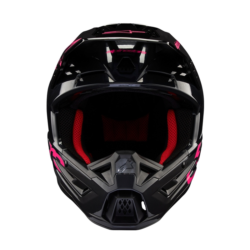 Alpinestars S-M5 Corp motocross kypärä musta ja vaaleanpunainen