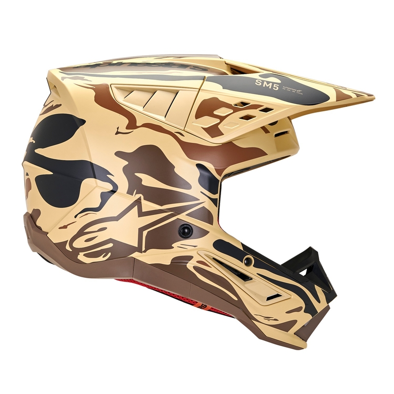 Alpinestars S-M5 Mineral motocross kypärä matta tummanruskea camo