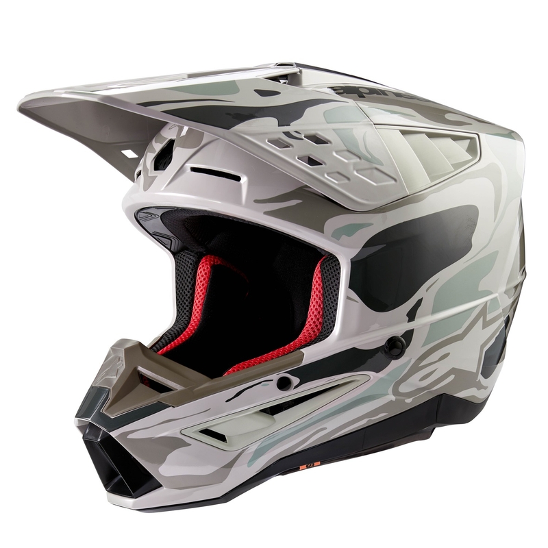 Alpinestars S-M5 Mineral harmaa-vihreä camo motocross kypärä