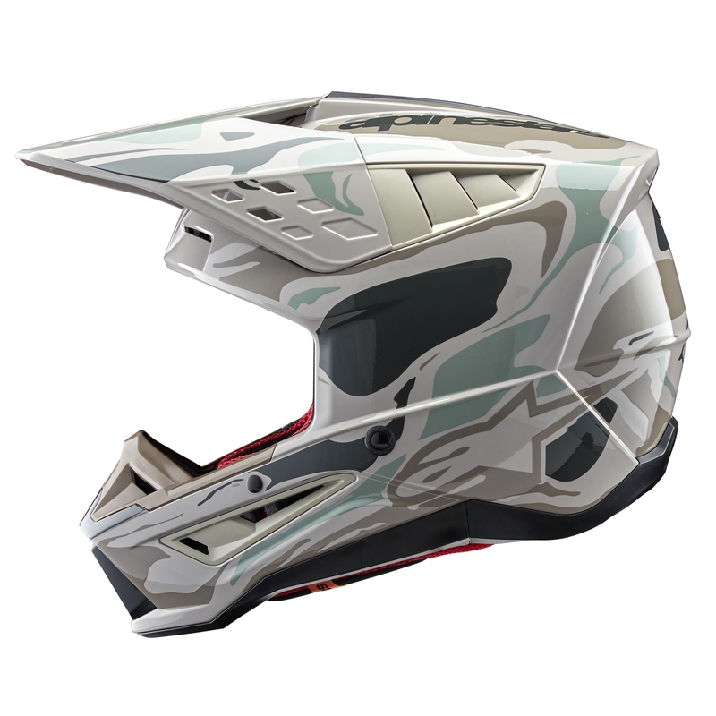 Alpinestars S-M5 Mineral harmaa-vihreä camo motocross kypärä