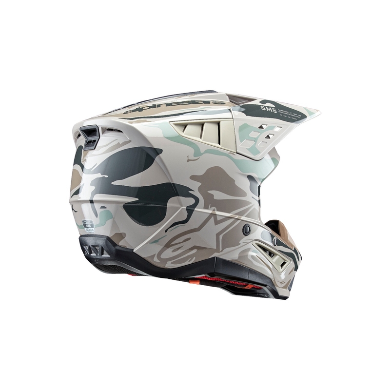 Alpinestars S-M5 Mineral harmaa-vihreä camo motocross kypärä