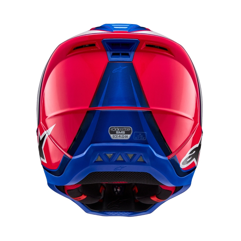 Alpinestars S-M5 Sail Motocross kypärä valkoinen-vaaleanpunainen-sininen