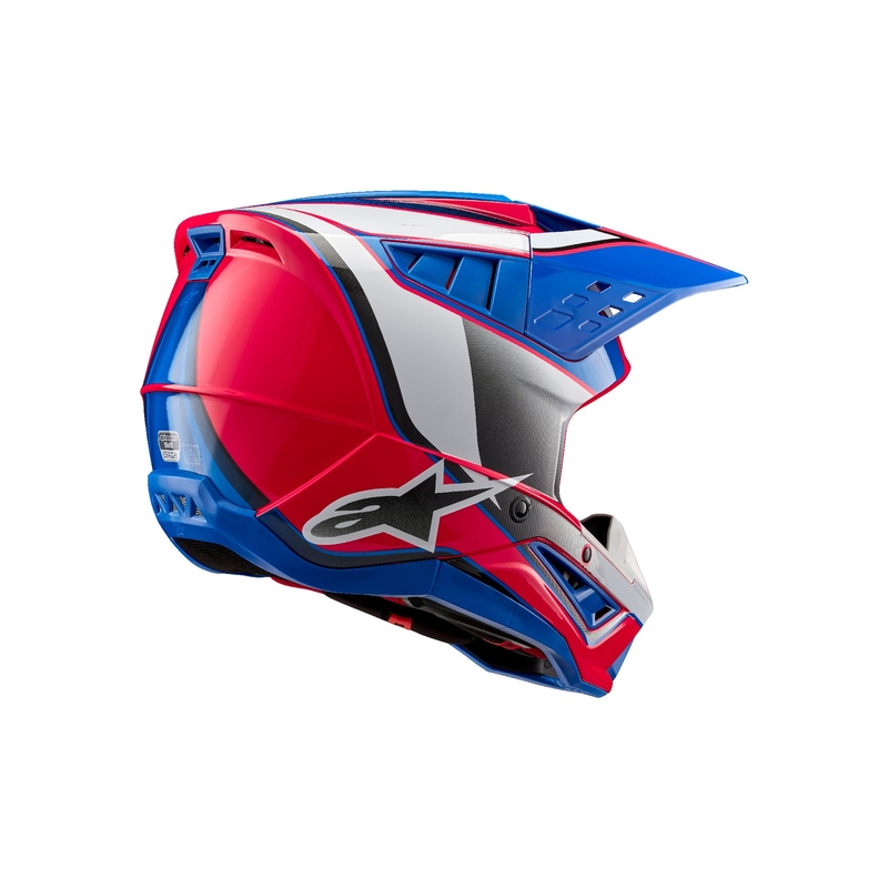 Alpinestars S-M5 Sail Motocross kypärä valkoinen-vaaleanpunainen-sininen