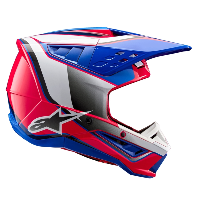 Alpinestars S-M5 Sail Motocross kypärä valkoinen-vaaleanpunainen-sininen