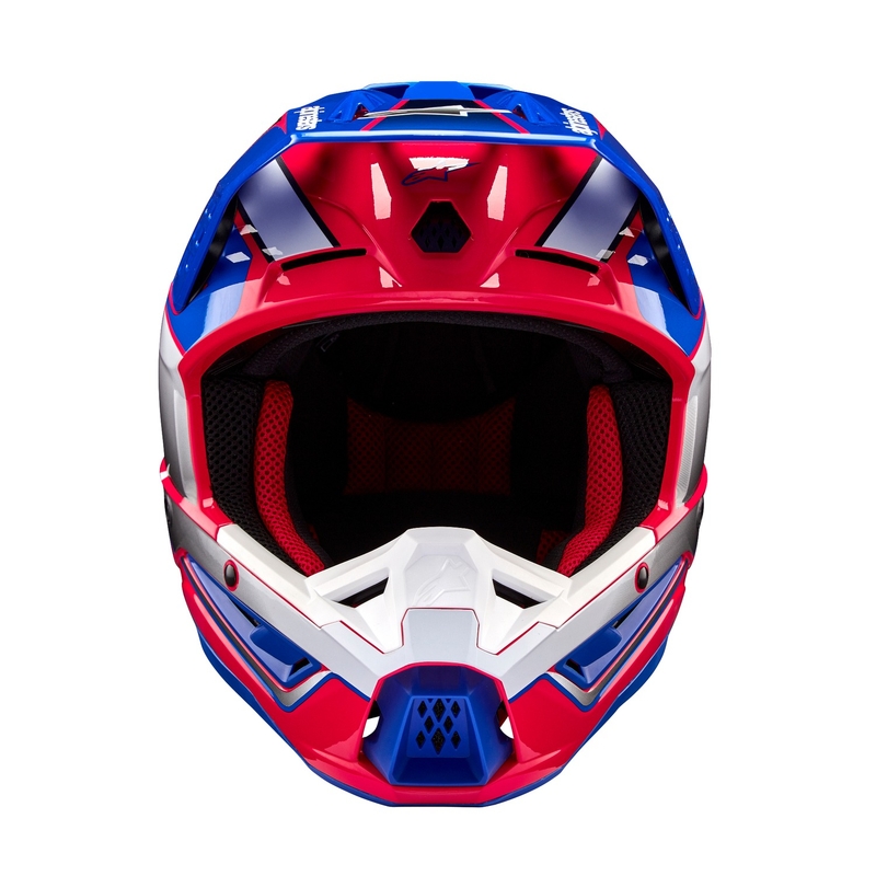 Alpinestars S-M5 Sail Motocross kypärä valkoinen-vaaleanpunainen-sininen