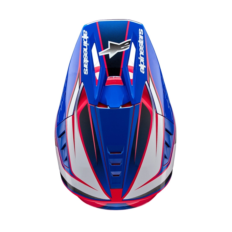 Alpinestars S-M5 Sail Motocross kypärä valkoinen-vaaleanpunainen-sininen