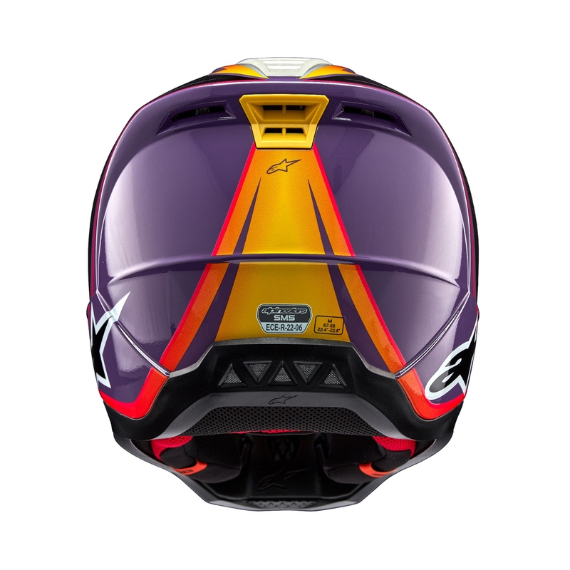 Alpinestars S-M5 Sail motocross kypärä violetti-musta-hopea