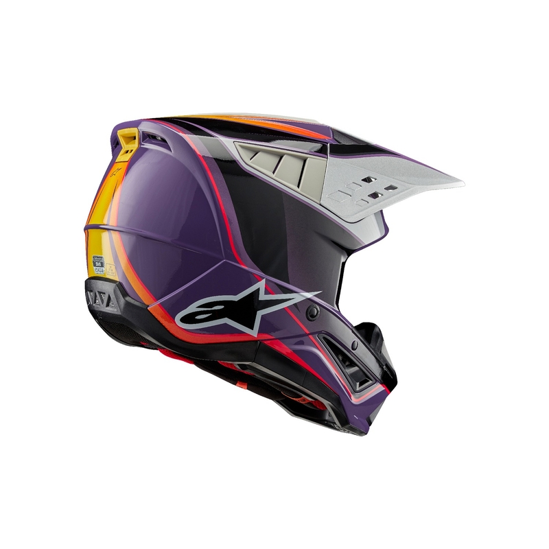 Alpinestars S-M5 Sail motocross kypärä violetti-musta-hopea