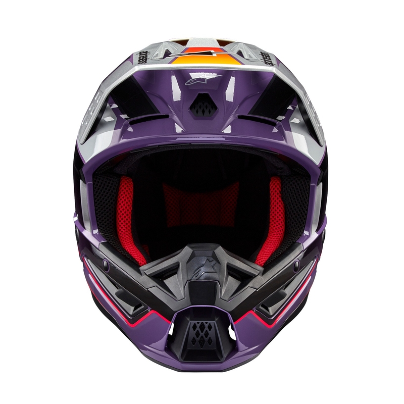 Alpinestars S-M5 Sail motocross kypärä violetti-musta-hopea