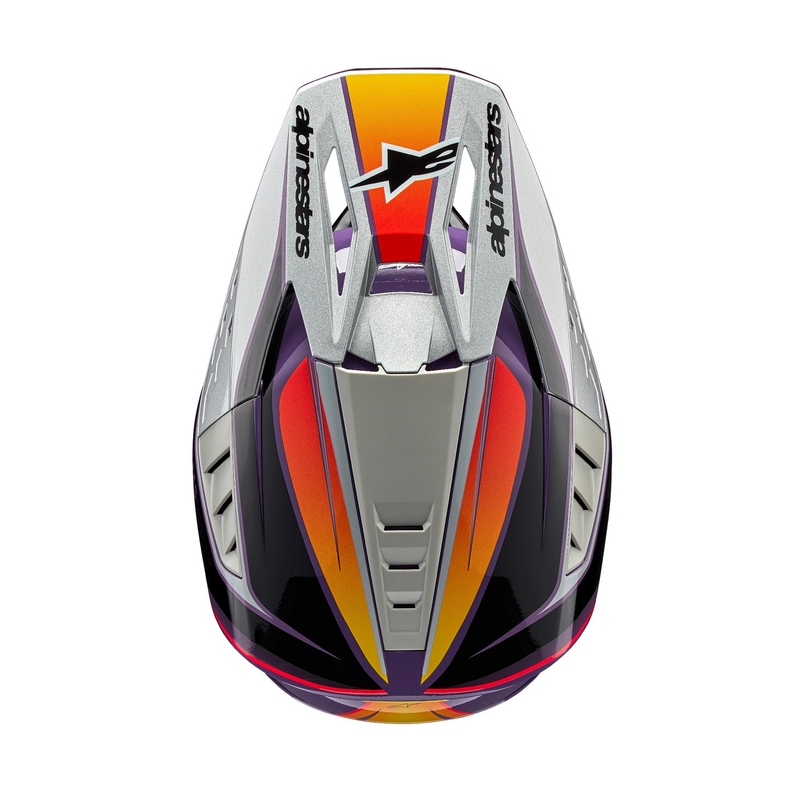 Alpinestars S-M5 Sail motocross kypärä violetti-musta-hopea