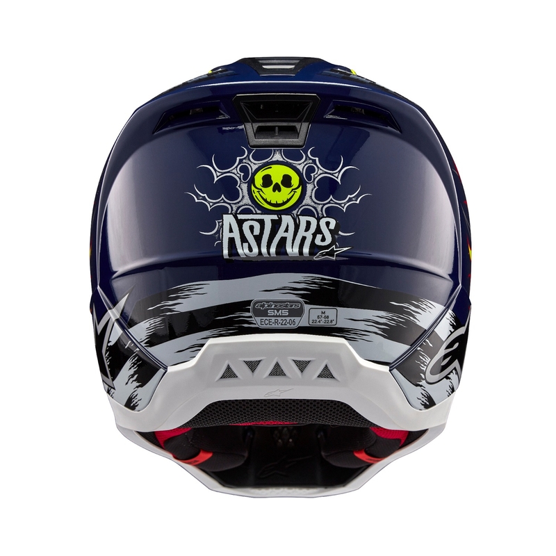 Alpinestars S-M5 Rash motocross kypärä sini-fluo keltainen