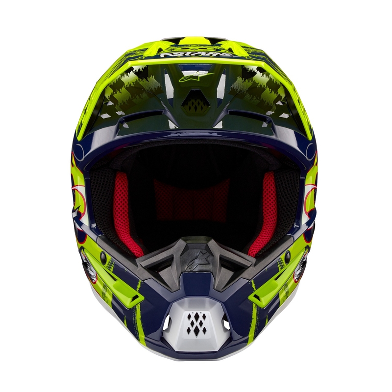 Alpinestars S-M5 Rash motocross kypärä sini-fluo keltainen
