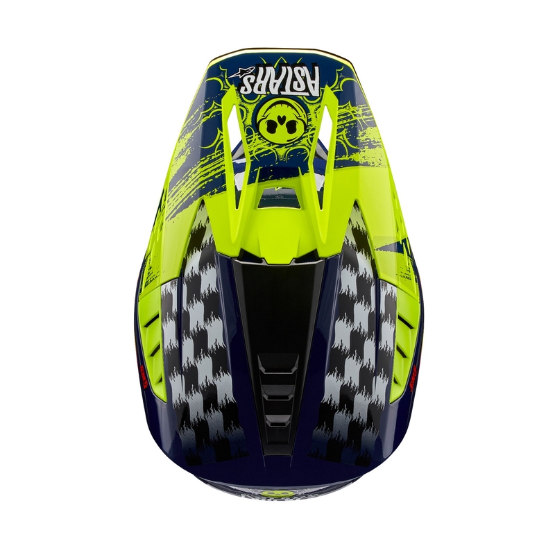 Alpinestars S-M5 Rash motocross kypärä sini-fluo keltainen