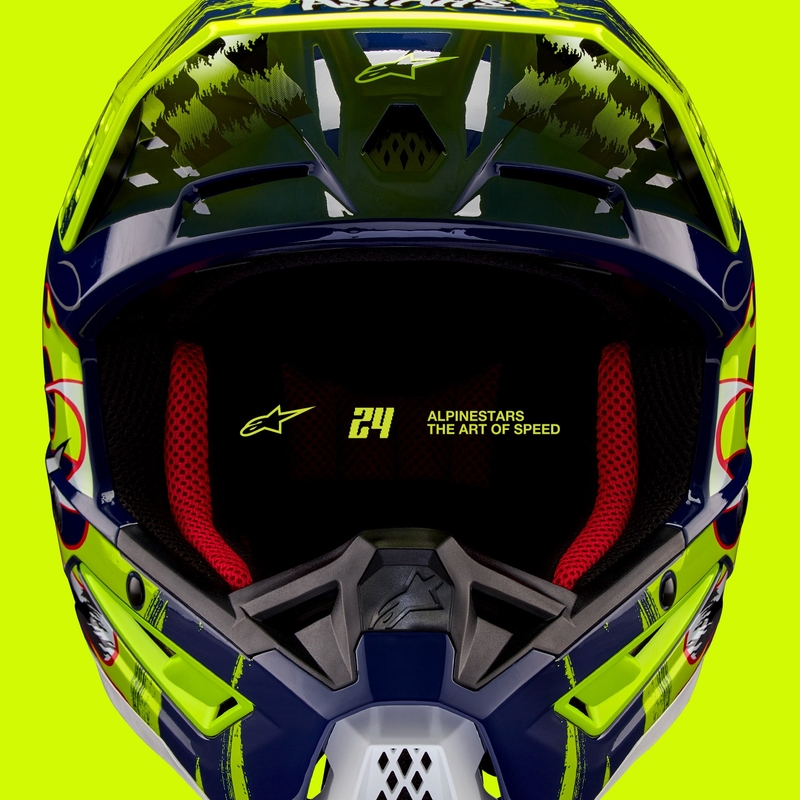 Alpinestars S-M5 Rash motocross kypärä sini-fluo keltainen
