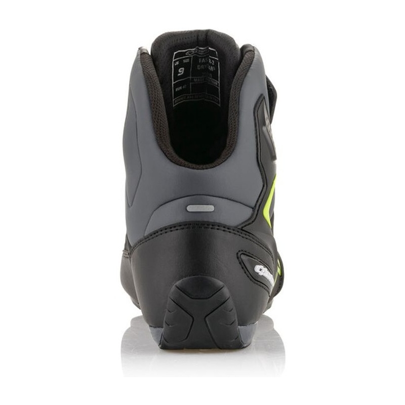 Alpinestars Faster-3 Drystar musta-harmaa-fluo-keltaiset moottoripyöräsaappaat