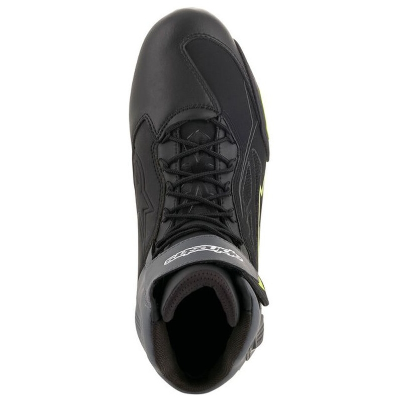 Alpinestars Faster-3 Drystar musta-harmaa-fluo-keltaiset moottoripyöräsaappaat