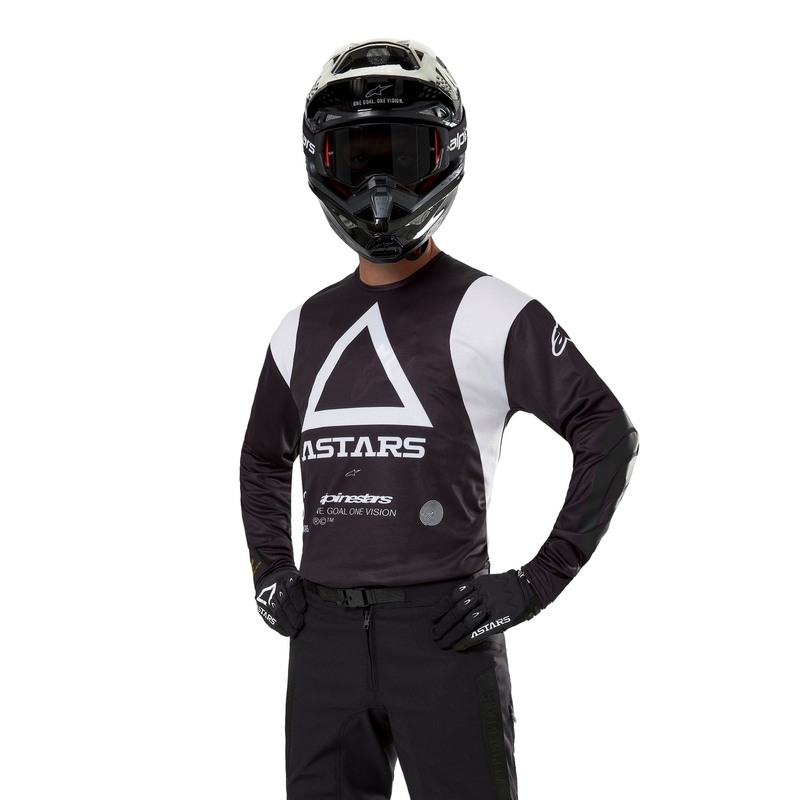 Alpinestars Techdura Motocross Jersey Musta