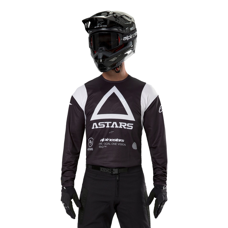 Alpinestars Techdura Motocross Jersey Musta