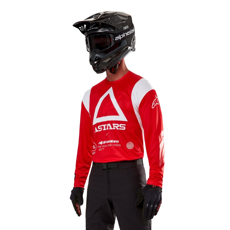 Alpinestars Techdura Fluo punainen motocross trikoo