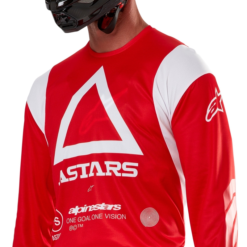 Alpinestars Techdura Fluo punainen motocross trikoo