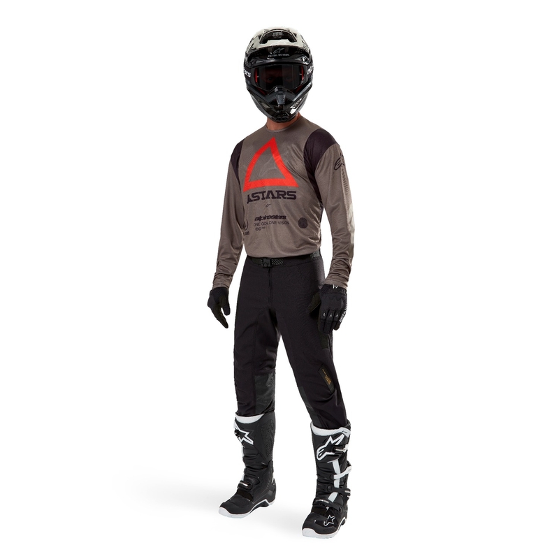 Alpinestars Techdura motocross paita ruskea