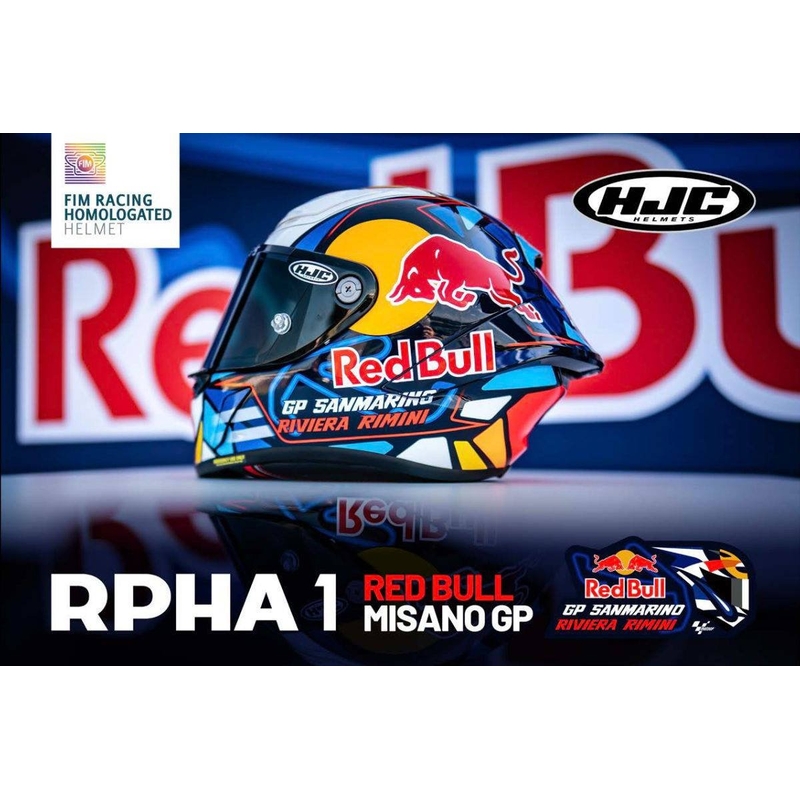 Integroitu moottoripyöräilykypärä HJC RPHA Redbull Misano GP MC21 monivärinen