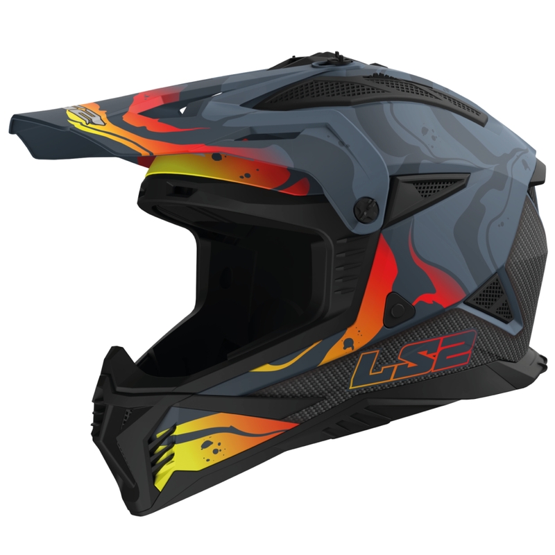 Motocross kypärä LS2 MX708 Fast II Wash tummanharmaa