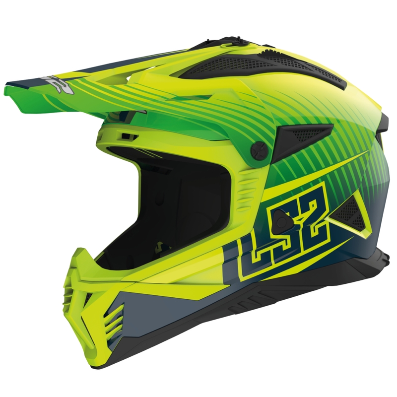 Motocross kypärä LS2 MX708 Fast II Duck vihreä-keltainen