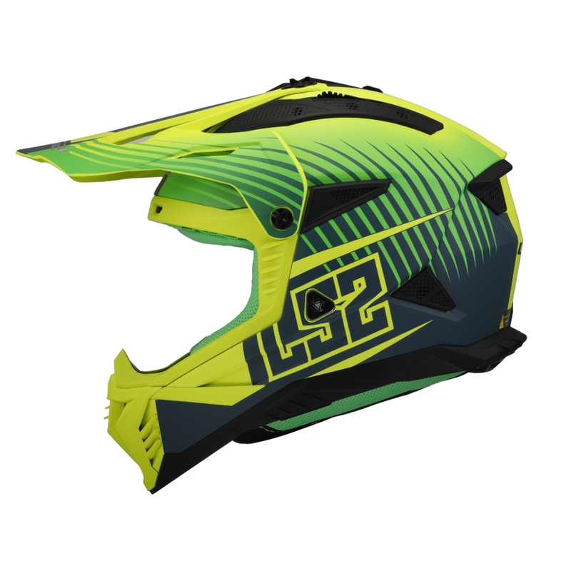 Motocross kypärä LS2 MX708 Fast II Duck vihreä-keltainen