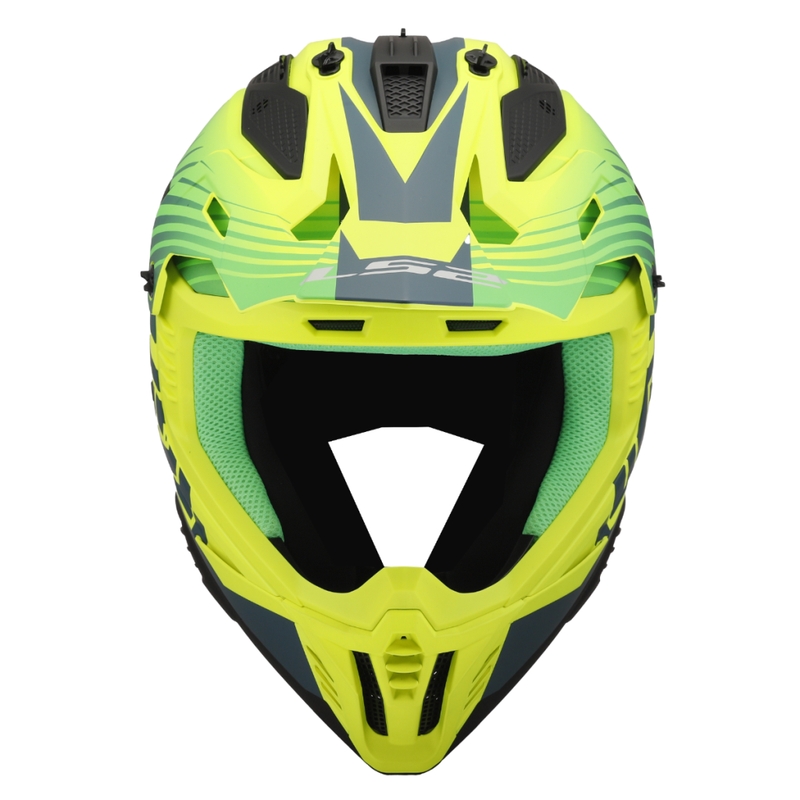 Motocross kypärä LS2 MX708 Fast II Duck vihreä-keltainen
