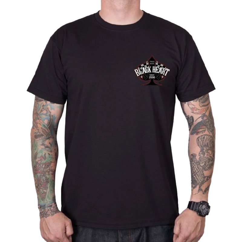 T-paita Black Heart Chopper Race musta musta