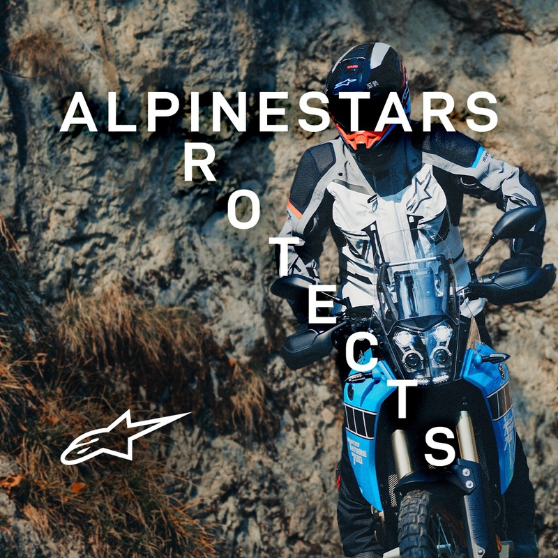 Alpinestars Boulder Gore-Tex tummansininen-musta Moottoripyöräily takki