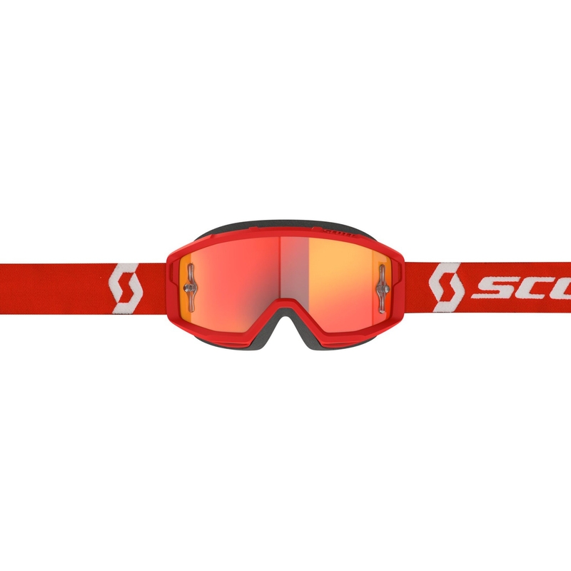 Motokrosové brýle SCOTT - USA Primal CH červeno-bílé (plexi oranžové chrom)