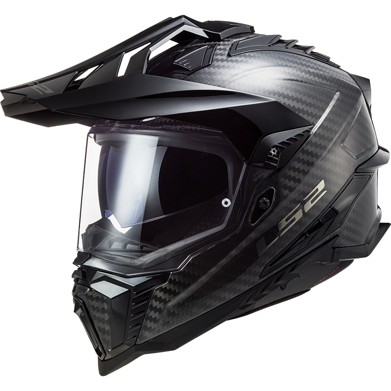 Enduro kypärä LS2 MX701 Explorer Carbon kiiltävä musta