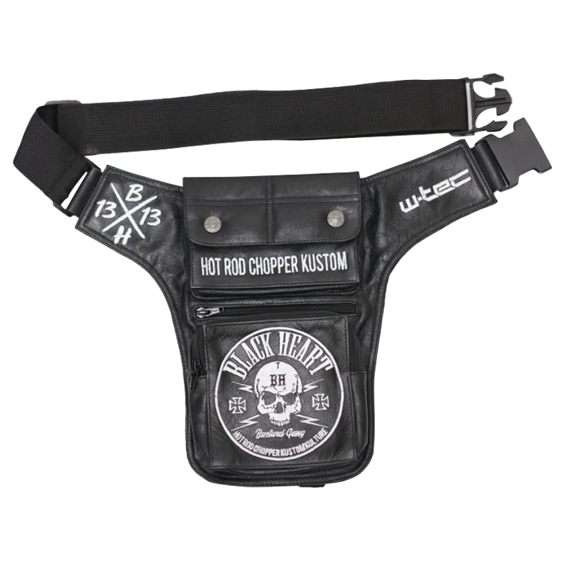 Kapsa stehenní Black Heart W-TEC Skull černá