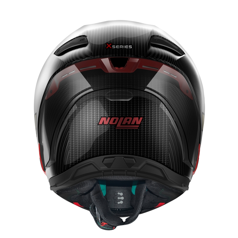 Nolan X-804 RS Ultra Carbon Iridium Edition musta-punainen integroitu moottoripyöräilykypärä