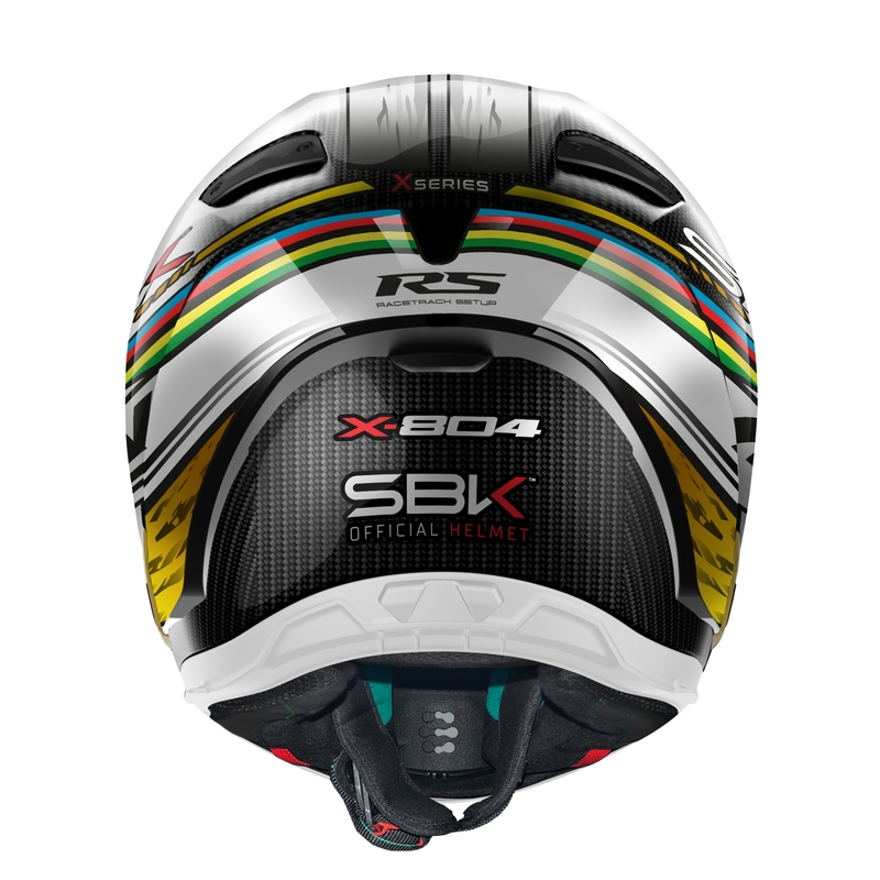 Nolan X-804 RS Ultra Carbon SBK integraalinen moottoripyöräilykypärä musta-punainen-kultainen