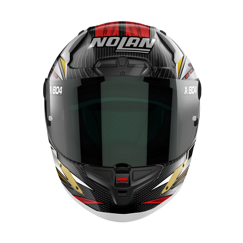 Nolan X-804 RS Ultra Carbon SBK integraalinen moottoripyöräilykypärä musta-punainen-kultainen