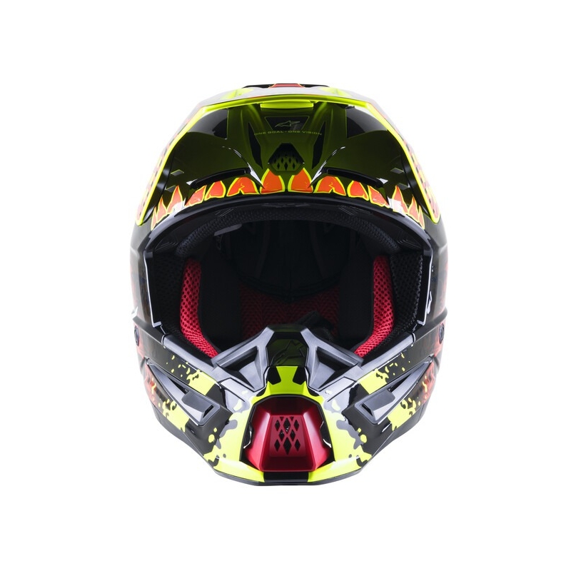 Motokrosová helma Alpinestars S-M5 Solar Flare fluo žluto-fluo červeno-černá