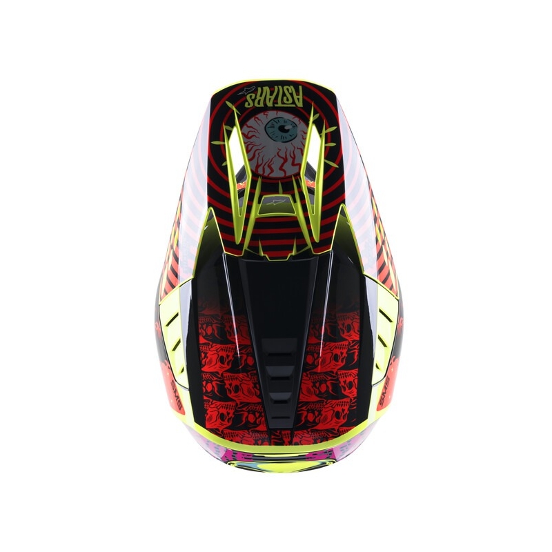 Motokrosová helma Alpinestars S-M5 Solar Flare fluo žluto-fluo červeno-černá